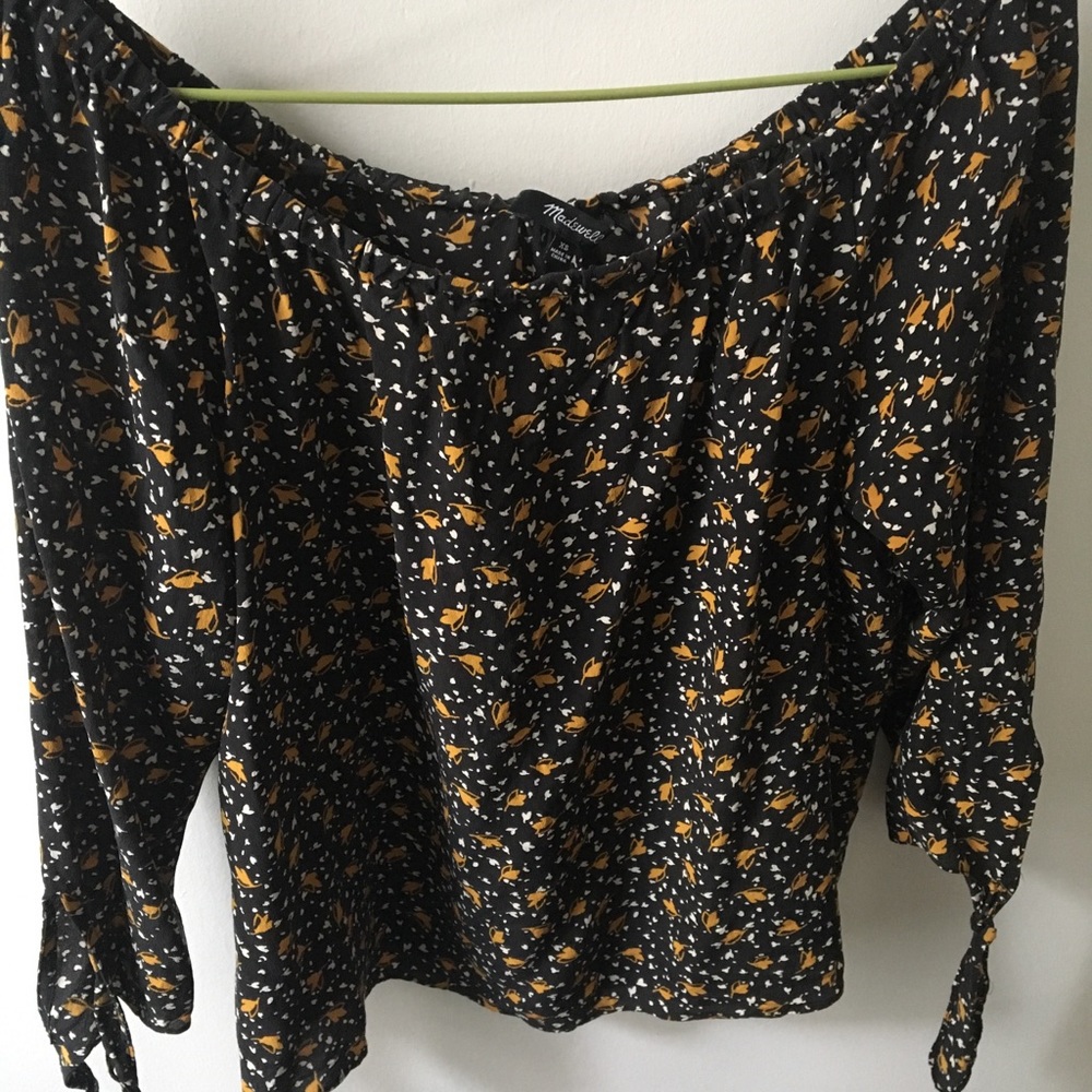 Off shoulder silk top